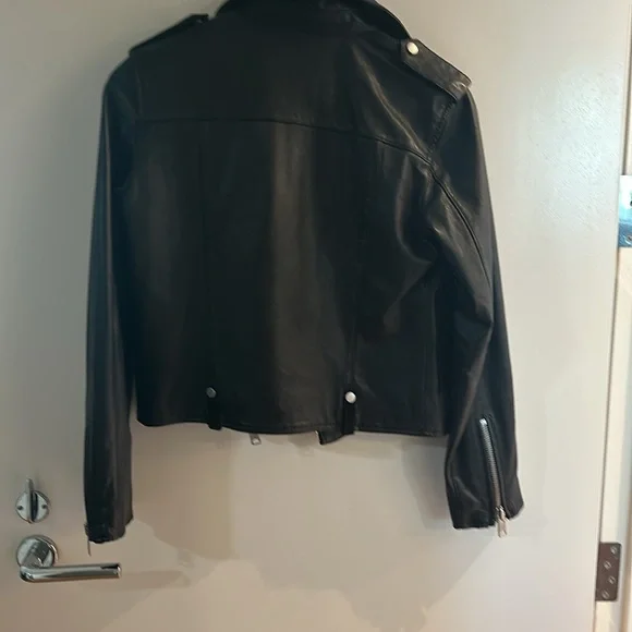 All Saints black leather jacket likenew very little wear